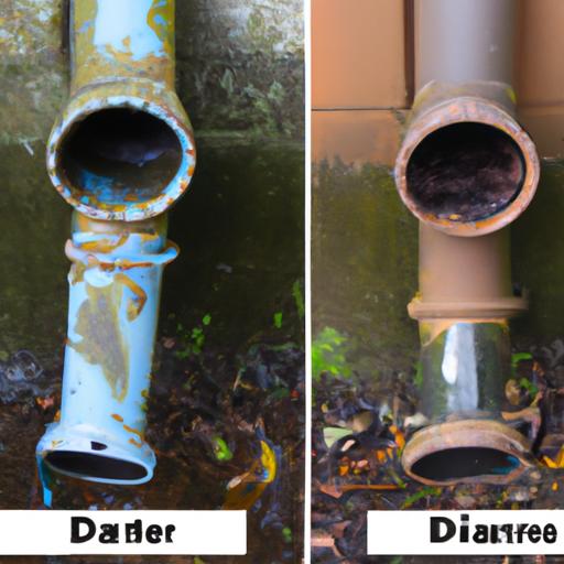 Witness the transformation: A drain pipe cleared by a reliable drain cleaning service.