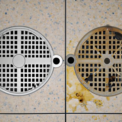The transformation of a clean and unclogged floor drain