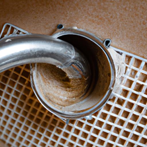 A vent pipe filled with debris, leading to gurgling issues in the kitchen sink.