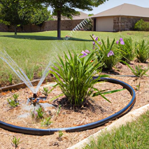 Smart irrigation system installed at a residential property in Plano, Texas, promoting water conservation