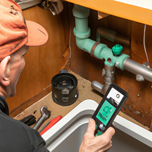 A skilled plumber utilizes video inspection to detect and repair hidden pipe leaks efficiently.